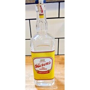 Empty Berens Old Fashioned Brandy Bottle-Charlie Berens-Wisconsin-Collecting